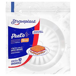 PRATO REDONDO 18CM CRISTAL STRAWPLAST 285