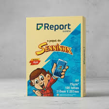 REPORT SENNINHA A4 AMARELO 210MM X 297MM SUZANO