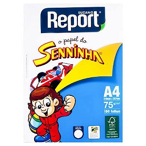 REPORT SENNINHA A4 BRANCO 210MM X 297MM SUZANO