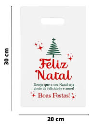 SACO DE POLI 20X30 C/50 UN NATAL FELIZ