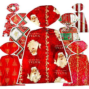 SACO DE POLI 25X37 C/50 UNDS NATAL FELIZ