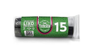 SACO LIXO ROLO PRETO 15LT TODO DIA C/20 UND TOTE