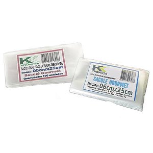 SACO PLAST. BAIXA 15X24 KROMASA