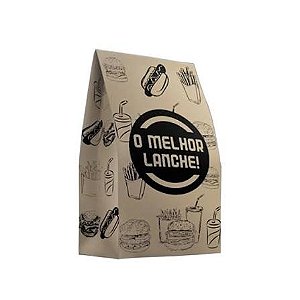 SACO SOS FAST FOOD IMPRESSO 24X16X31CM CX 17,5KG