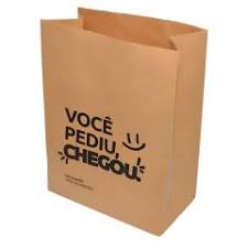 SACO SOS FAST FOOD PEDIU CHEGOU 18X10X30CM 5KG DUPACK