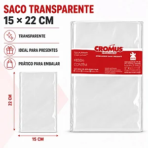 SACO TRANSP CROMUS 15X22 PT C/50 UN