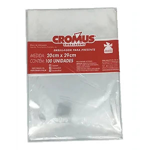 SACO TRANSP CROMUS 20X29 PT C/50 UN