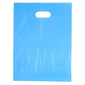 SACOLA BOCA DE PALHACO 25X35 AZUL CLARO KROMASA