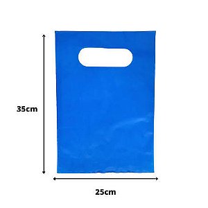SACOLA BOCA DE PALHACO 25X35 AZUL ESCURO KROMASA