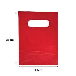 SACOLA BOCA DE PALHACO 25X35 VERMELHO KROMASA