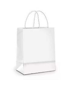 SACOLA KRAFT BRANCA (SOS) PREMIUM M 31X26X13