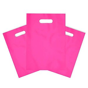 SACOLA PLASTICA (BOCA DE PALHAÇO) 30CM X 40CM PINK ABAPLAST
