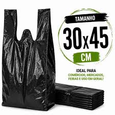 SACOLA REFORÇADA 30X45 PRETA BOMPLAST