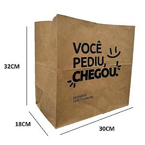 SACOLA SOS G IMPRESSAO AQUI TEM CARINHO - 32X30X18