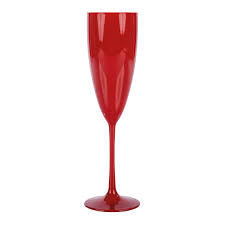 TACA CHAMPANHE 170 ML VERMELHO SOLIDO ART LATEX