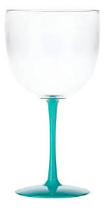 TACA GIN 500ML BICOLOR CRISTAL PE AZUL TIFANY