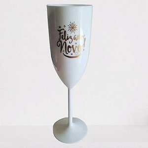 TACA PRIME CHAMPAGNE 180ML BRANCO FELIZ ANO NOVO COD 37 MAZEL