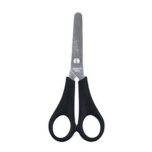 TESOURA ESCOLAR DE AÇO C/ RÉGUA 13CM BRW