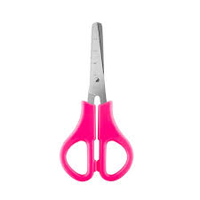 TESOURA ESCOLAR DE AÇO C/ RÉGUA 13CM NEON BRW