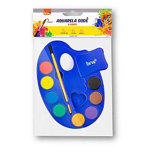 TINTA AQUARELA - GODE C/ 8 PASTILHAS + 1 PINCEL