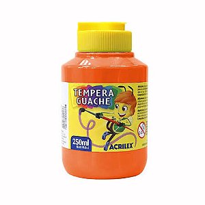 TINTA GUACHE LARANJA 250ML ACRILEX