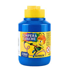 TINTA GUACHE 250ML - 501 AZUL TURQUESA ACRILEX