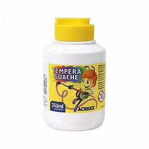 TINTA GUACHE BRANCO 250ML ACRILEX