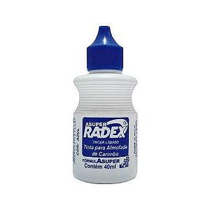 TINTA PARA CARIMBO 40ML AZUL RADEX