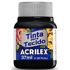 TINTA PARA TECIDO 37ML PRETA ACRILEX