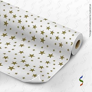 TNT ESTAMPADO ESTRELA BRANCO / OURO