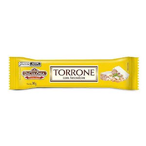 TORRONE BARRA COM AMENDOIM 90GR DACOLONIA