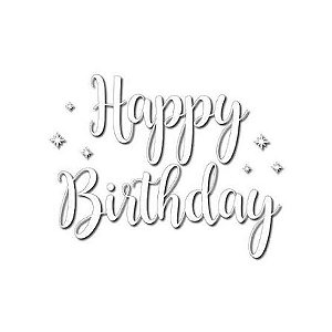 TRANSFER P/ BALAO LETTERING BDAY BRANCO M