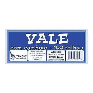 VALE C/CANHOTO 100 FOLHAS TAMOIO