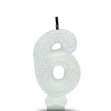 VELA SUPER NUMERO SIMPLES BRANCO Nº 6 CURIFEST