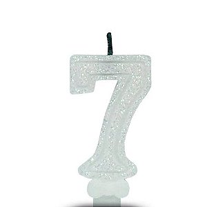VELA SUPER NUMERO SIMPLES BRANCO Nº 7 CURIFEST