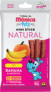 Petisco Sticks Cães Turma da Monica Fit Banana e Abobora 50g