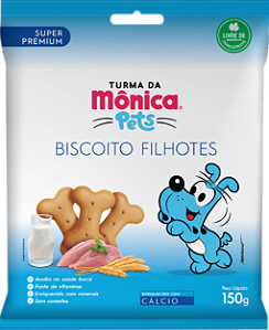 TURMA DA MONICA - BISCOITO FILHOTES SABOR LEITE 150 gramas