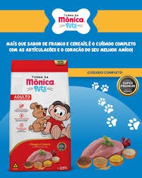 Ração Cães Adultos Frango Cereais porte médio e grande Turma Da Monica 2,5kg