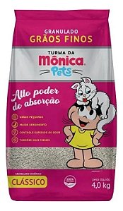 Areia Higiênica Granulado Clássico Gato Turma Da Monica 4kg