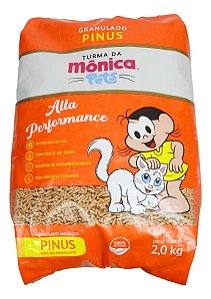 Granulado Sanitário Pinus Turma Da Mônica Pets 2kg Gatos