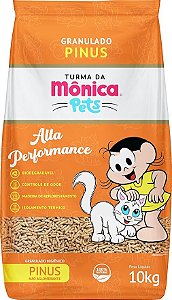 Granulado Sanitário Pinus Turma da Mônica Pets 10kg Para Gatos