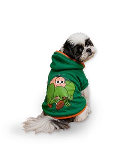 Moletom com Capuz Turma da Mônica Pets Verde Tamanho G