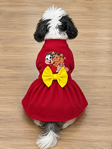 Vestido Pet Boutique Vermelho Turma da Mônica Pets – Tamanho GG