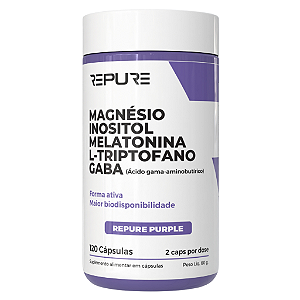 Magnésio C/ Inositol, Gaba, Melatonina e Triptofano - 120 Cápsulas