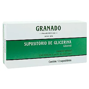 Supositório de Glicerina Adulto 12 Unid