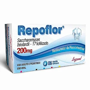 Repoflor 200mg com 6 Cápsulas