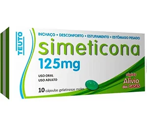 Simeticona 125 mg com 10 cápsulas