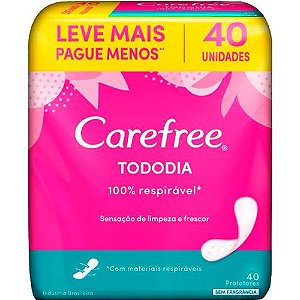 Protetor Diário Carefree Brisa Sem Perfume 40 Unidades