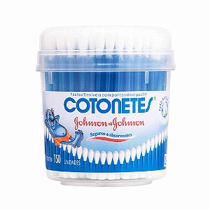 Cotonetes Johnson & Johnson Pote com 150 Unid.