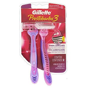 Aparelho de Barbear Gillette Prestobarba 3 Feminino com 2 Unid.